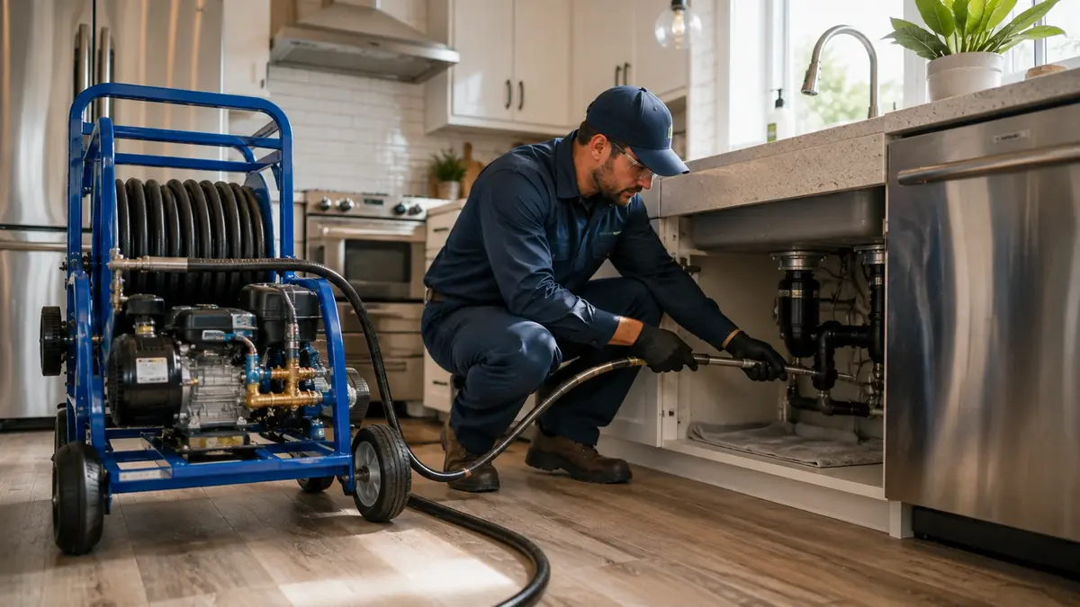 Kitchen Drain Hydro Jetting in Cupertino